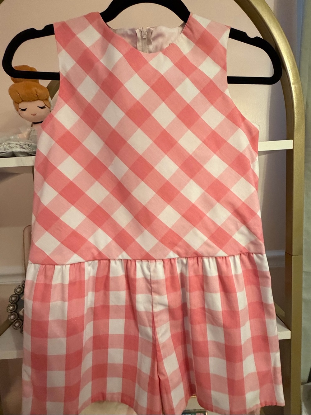 The Beaufort Bonnet Company Pink and White Gingham Girls One-Piece
